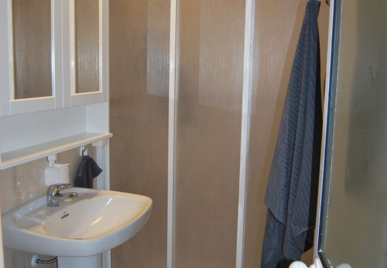 Upstairs bathroom with shower