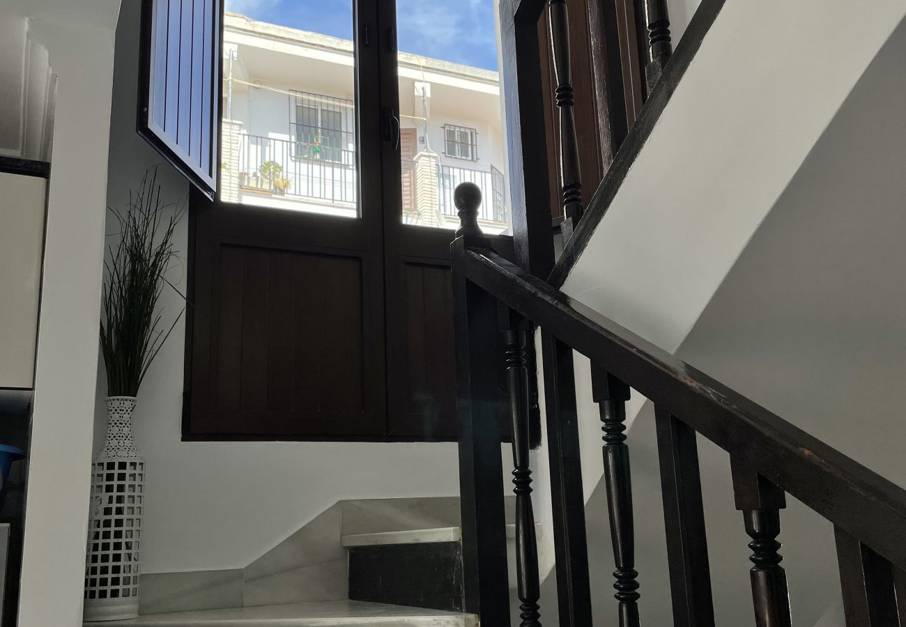 Steps to the first floor