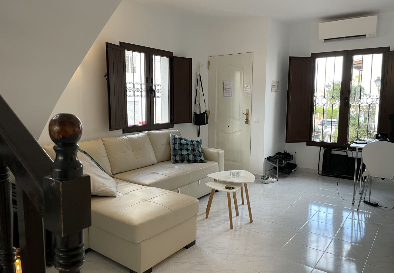 Living room with a sofa bed
