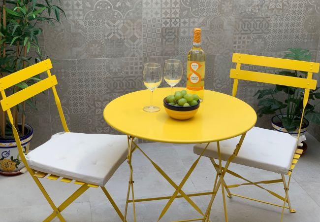 Small patio with table and chairs